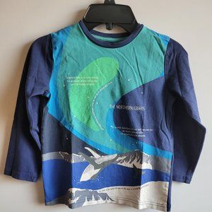Boys Mini Boden Northern LIghts Tee, Long Sleeve Size 5-6Y